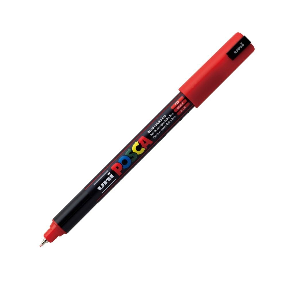 Marker Extra Fine Tip 0.7mm Metal Red POSCA Uni